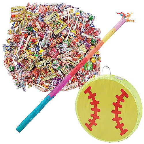 Softball Party Piñata Kit 208 Pieces