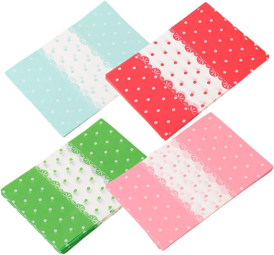 400 Pieces Dot Candy Wrappers Caramel Wrappers Twisting Wax Paper Sweets Packaging Sheets