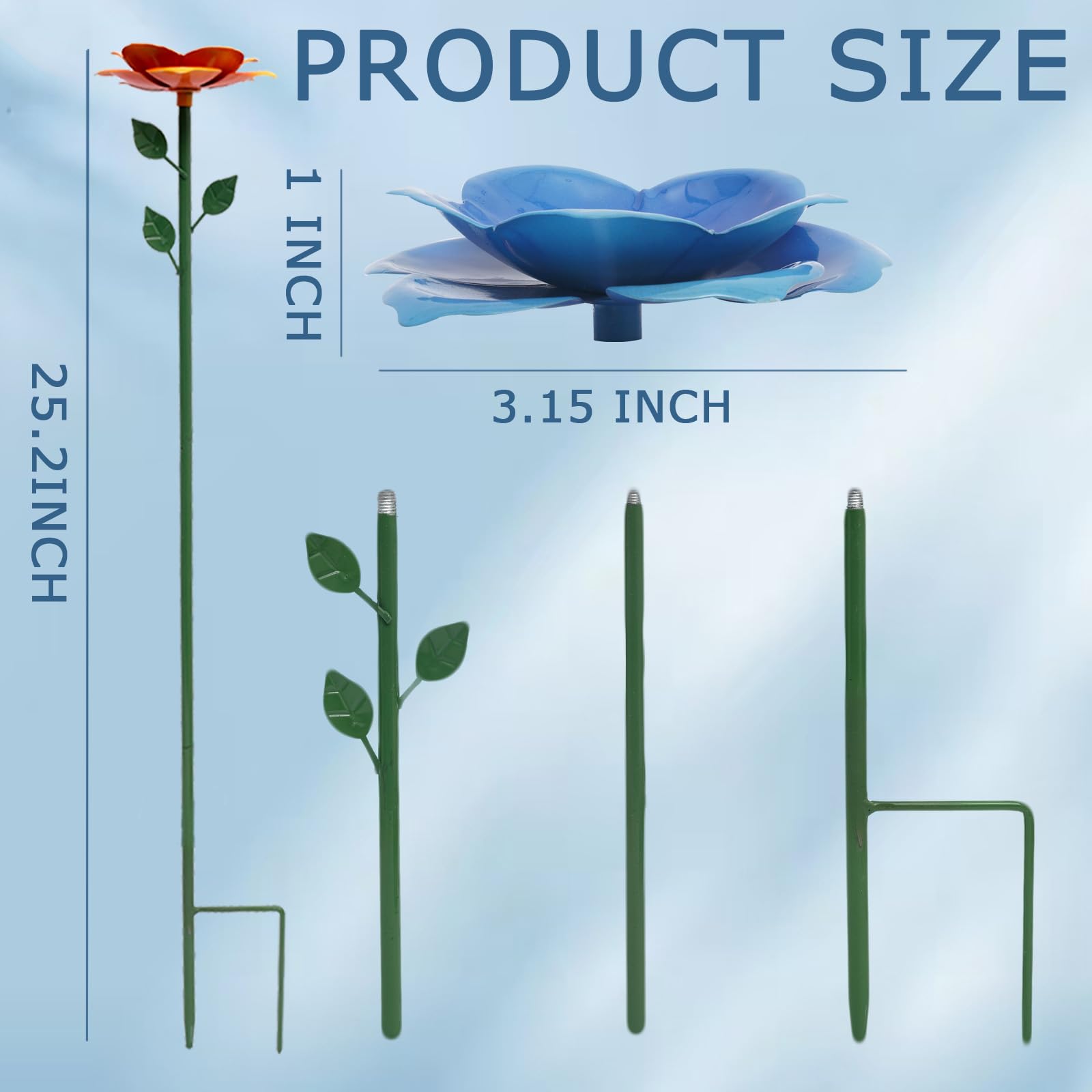 XXOUOUG Bee Watering Station, Rose Garden Decor, Elegant Outdoor Rose Yard & Patio Decoration, Pollinator Water Feeder for Bees & Butterflies (6PCS)