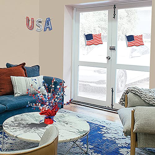 Beistle Metallic Plastic Usa Patriotic Star Gleam ‘N Burst Centerpiece – American 4Th Of July Decorations , Red White And Blue #TOP3