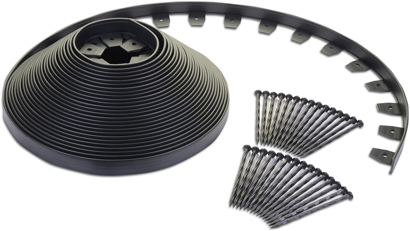 EasyFlex Heavy Duty No-Dig Edging Kit - 100ft., Black