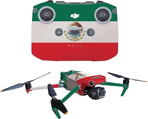 MightySkins Skin compatible con DJI Mavic 3 - Bandera mexicana Funda protectora de vinilo duradera y única Fácil de aplicar, quitar y cambiar de