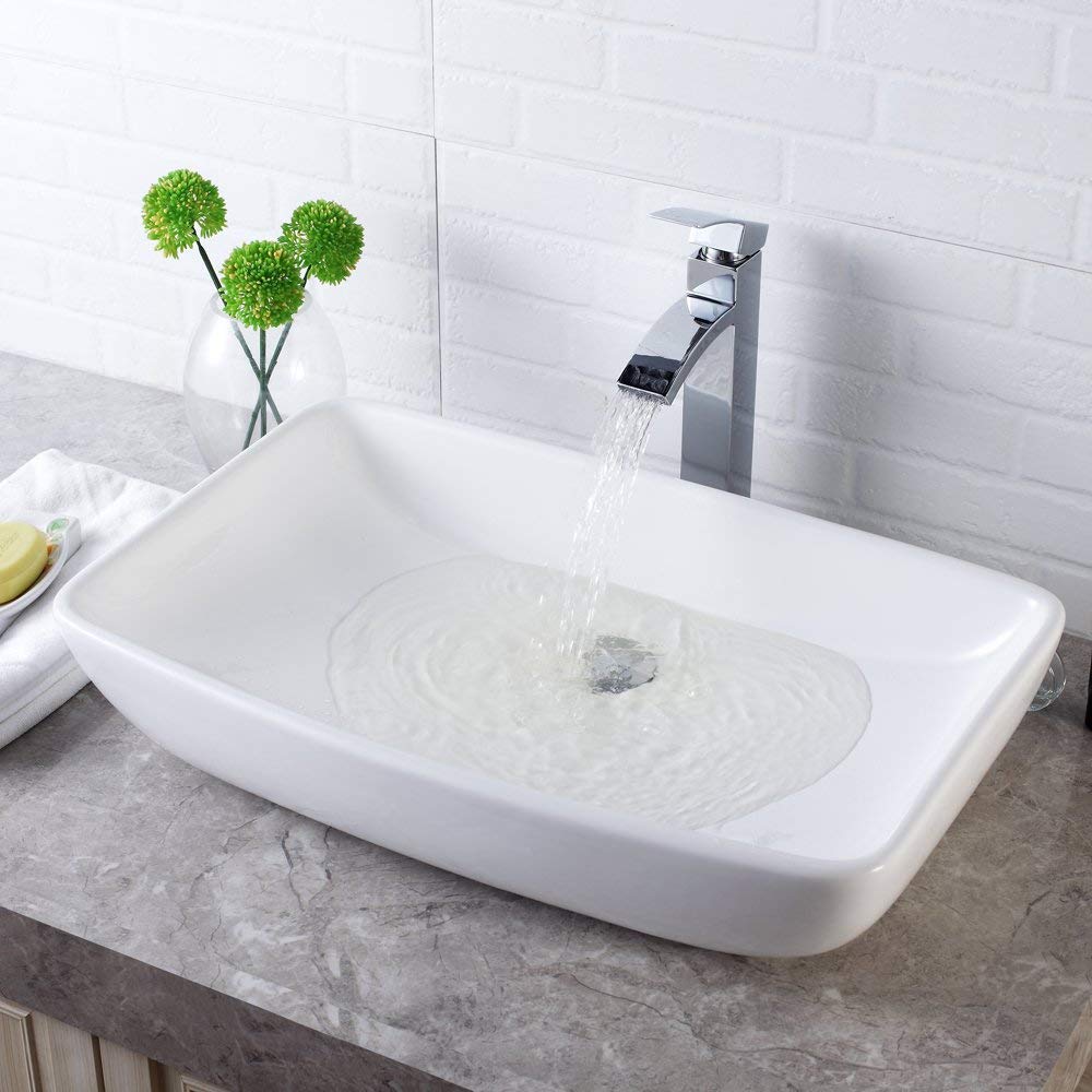 Snapklik.com : Vessel Sink Rectangular - 24 Inch Curved Rectangle ...