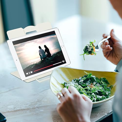 Miniatura 3 de MSDADA - Soporte de libros, para leer en el escritorio, de metal, ajustable, para documentos, transportable, resistente, ligero, para tabletas,