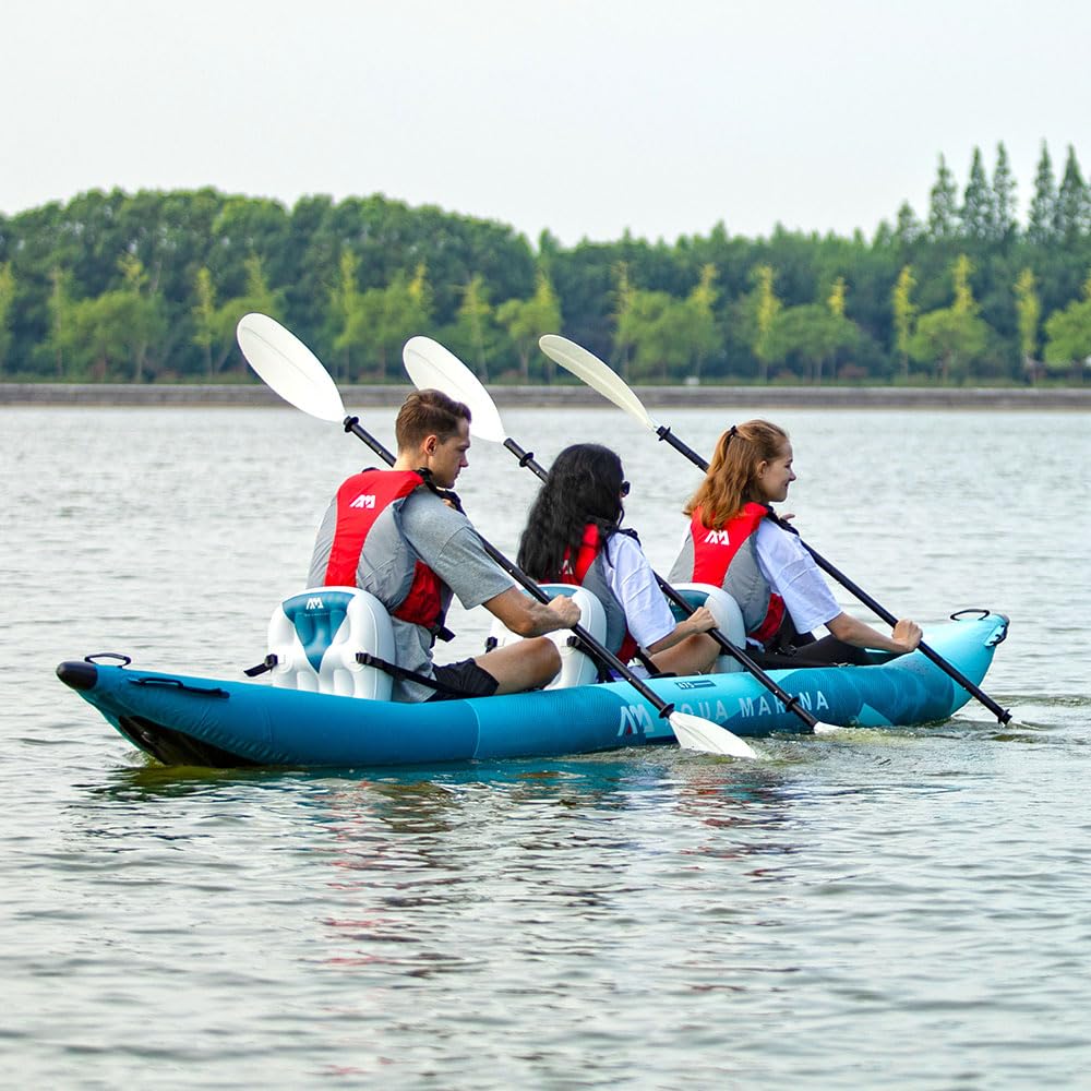 Aqua Marina Betta 475 - Set kayak gonfiabile per 3 persone, 475 cm, canoa