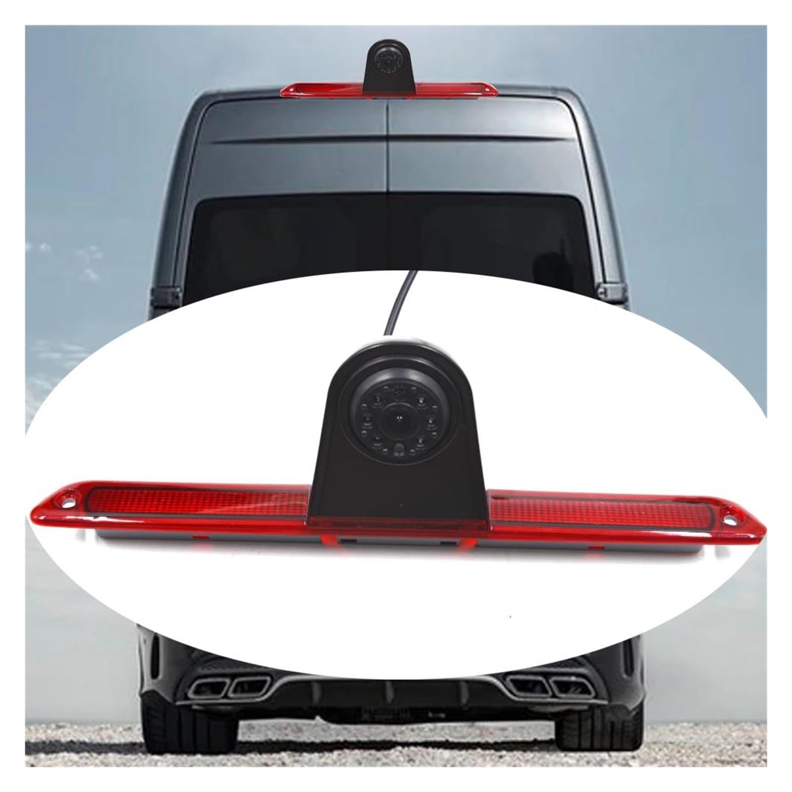 Marcha Atrás Cámara Cámara de visión Trasera para Coche CCD HD de 170 Grados, luz de Freno, estacionamiento y Marcha atrás para Mercedes para Benz para Sprinter.