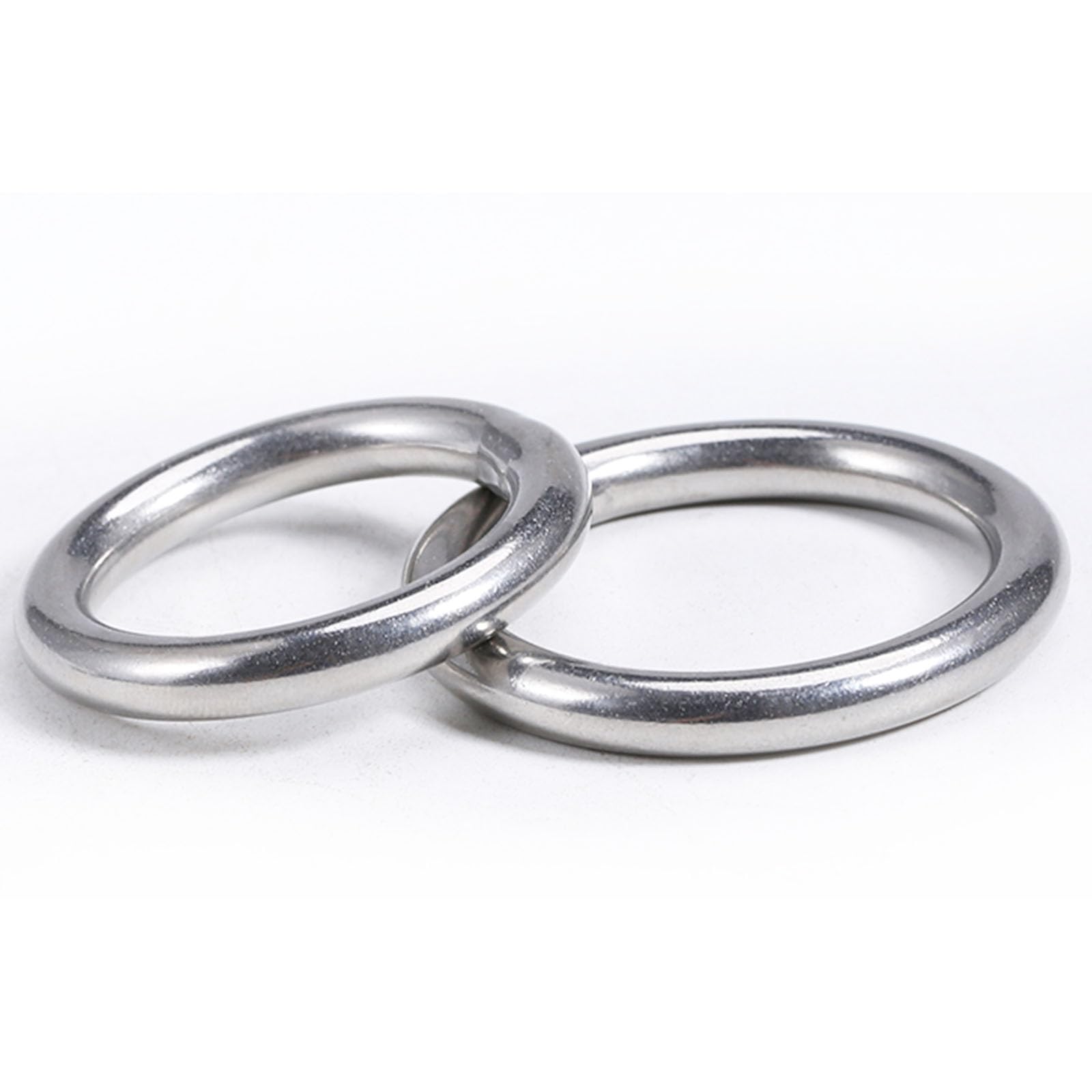 Anneau rond sans soudure en acier inoxydable 304, anneaux ronds soudés, adaptés aux décorations de bandoulière, diamètre du fil 12 mm, 2 pièces(ID:80mm)