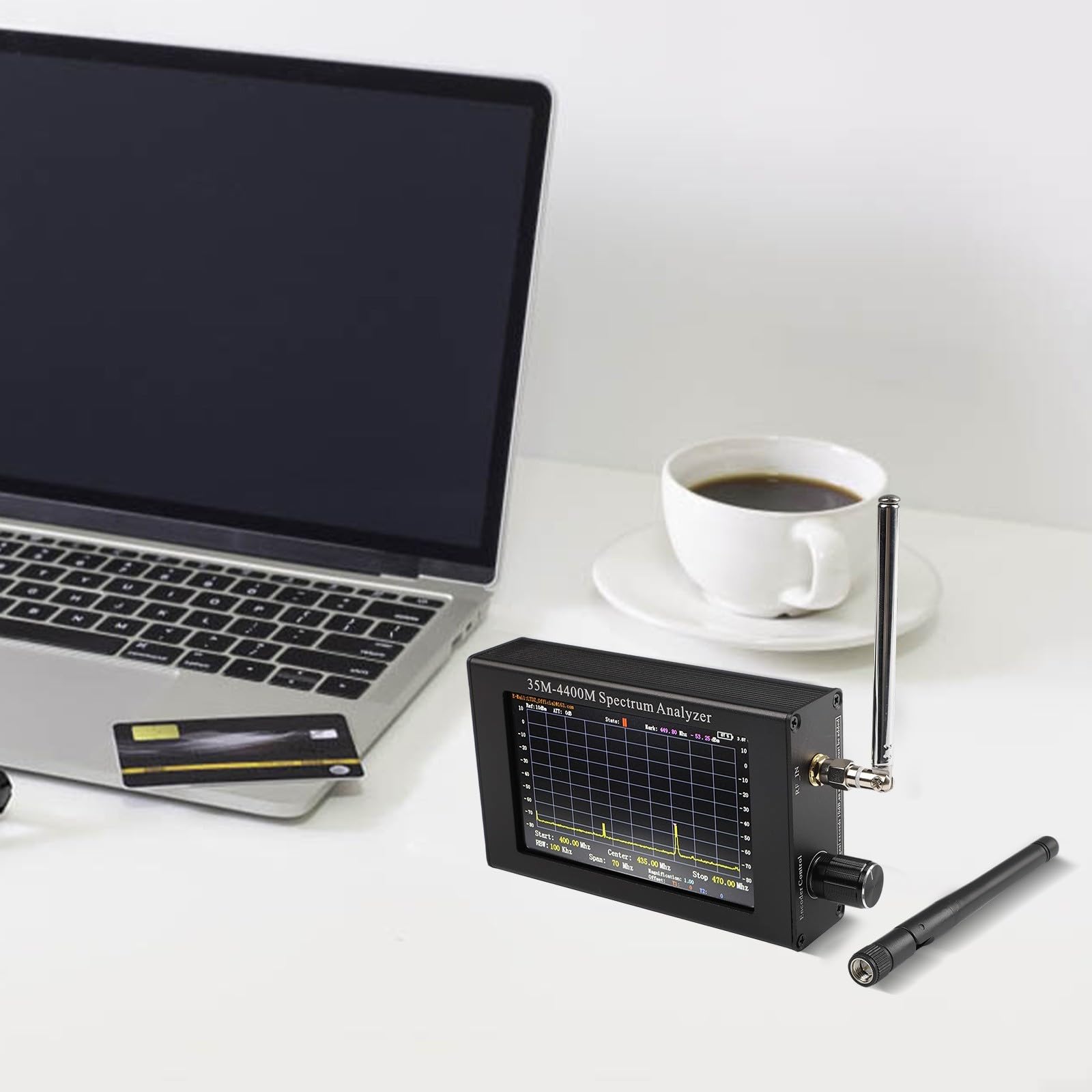 Digital for Spectrum Analyzer 35M-4400MHz Portable Unit with Aluminum Alloy Case for Frequency Analysis Tasks