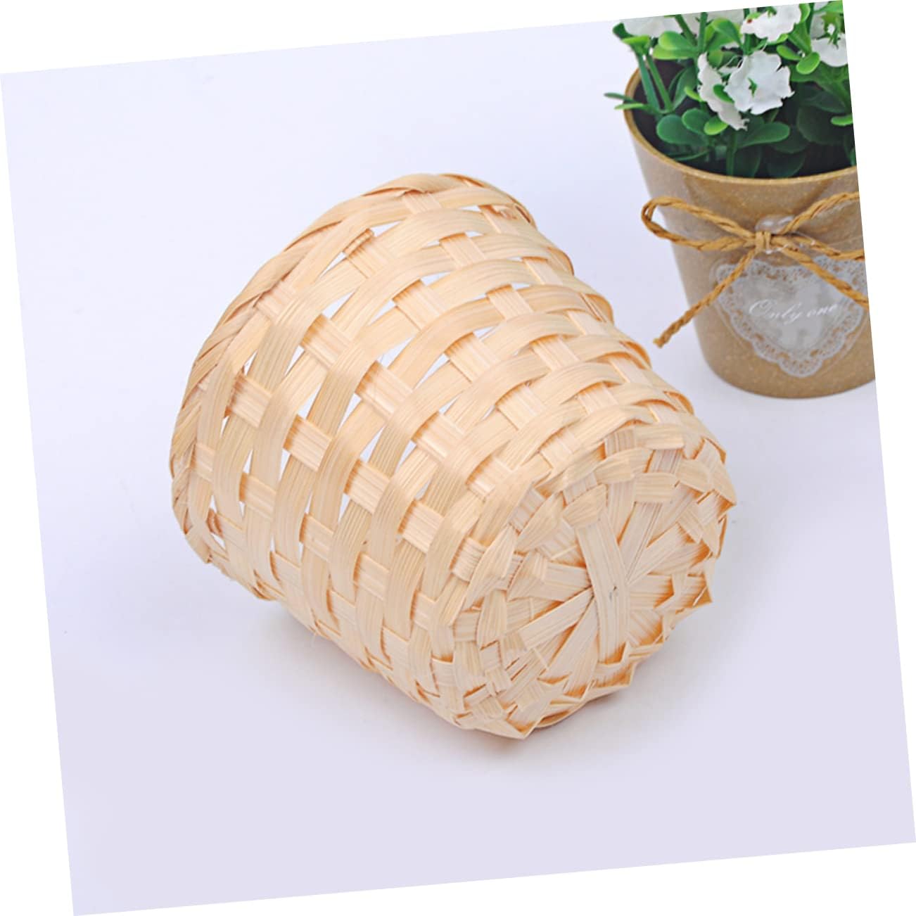 32pcs Woven Flower Baskets Hand-woven Storage Organizer for Crafts Home Decoration Food Snack Storage Lightweight for Candy Flower Arrangement