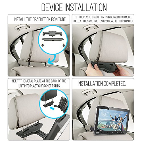 Pyle PLHRDVD90KT Universal Car Dual Headrest Monitor thumb #7