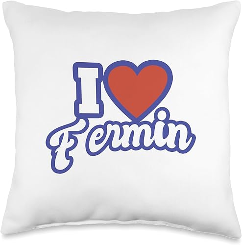 Miniatura 1 de I Love Names I Love Fermin Throw Pillow, 16x16, Multicolor
