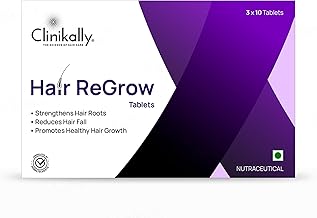 Clinikally Hair ReGrow Nutraceutical Tablet | With Biotin, Beta Sitosterol, Amino Acids, Vitamins & Minerals | For Hair Growth & Hair Fall Control | 30 Tablets