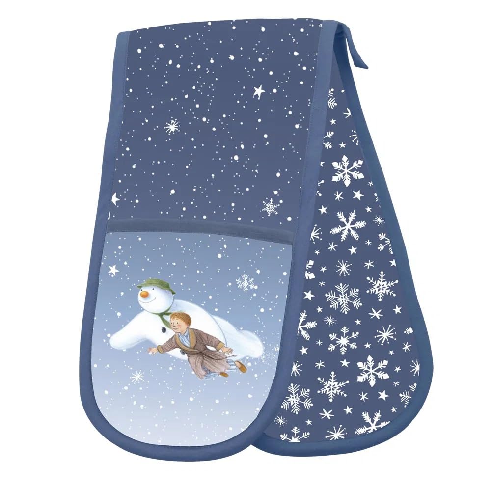 Eddingtons Blue The Snowman Double Oven Glove