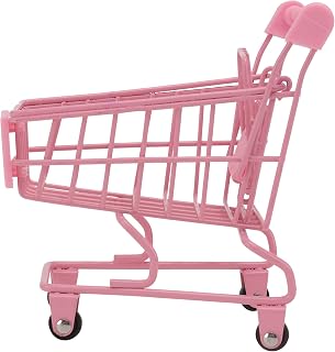 Abaodam Mini Carrinho De Compras Mini Supermercado Carrinho De Mão Carrinho Utilitário De Compras Brinquedo De Armazenamento De Mesa Ornamentos Decorativos