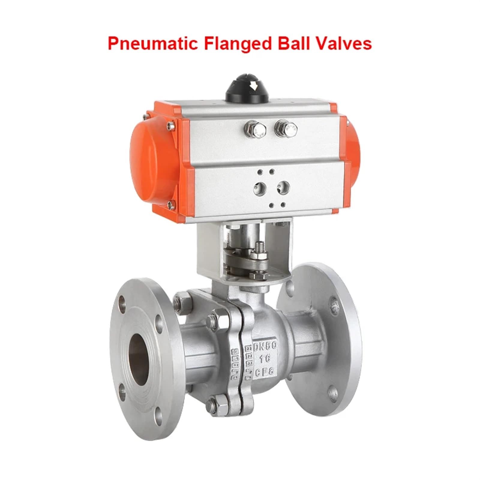 Valvola a sfera flangiata pneumatica inox DE alta temp chiusura rapida