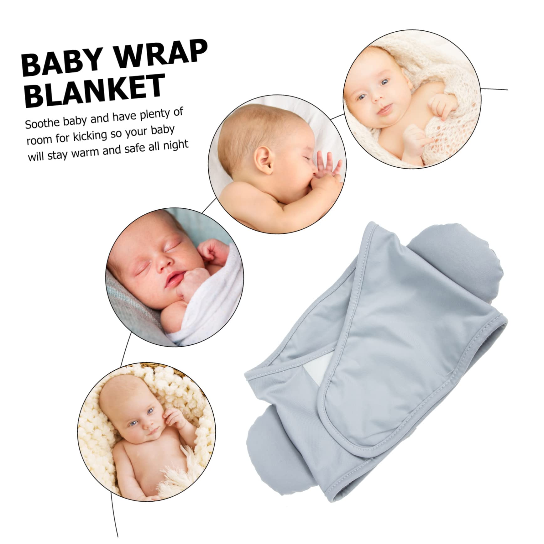 BESPORTBLE 1pc Soft Cotton Sleep Wrap for Newborns Lightweight and Breathable for Comfort and Safety Design