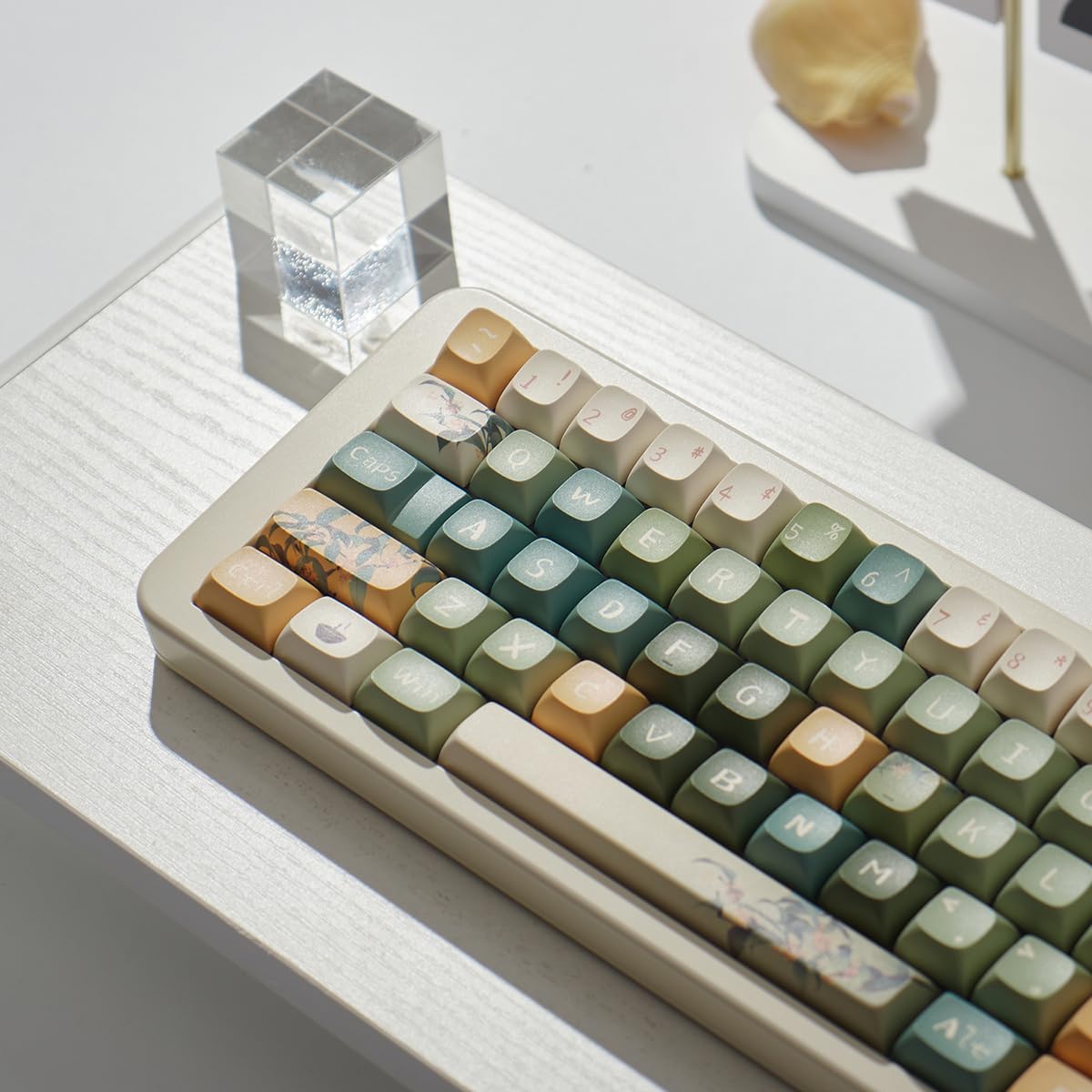 156 tasti PBT Custom Keycaps URE Profile Dye Sub Keycap, set adatto per 60% 65% 75% 95% Cherry Mx Switch tastiera meccanica