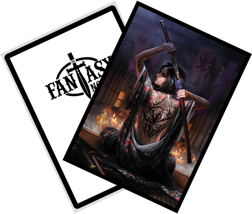 Fantasy North - Spider - 100 Smooth Matte TCG Trading Card Sleeves - Fits Magic MTG Commander Pokemon and Other Card Games - Playing Card Sleeves