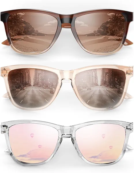 QALLY Sunglasses-women Polarized Sunglasses-womens: Trendy Sun Glasses polarized UV400 Protection Fashion Sunglasses