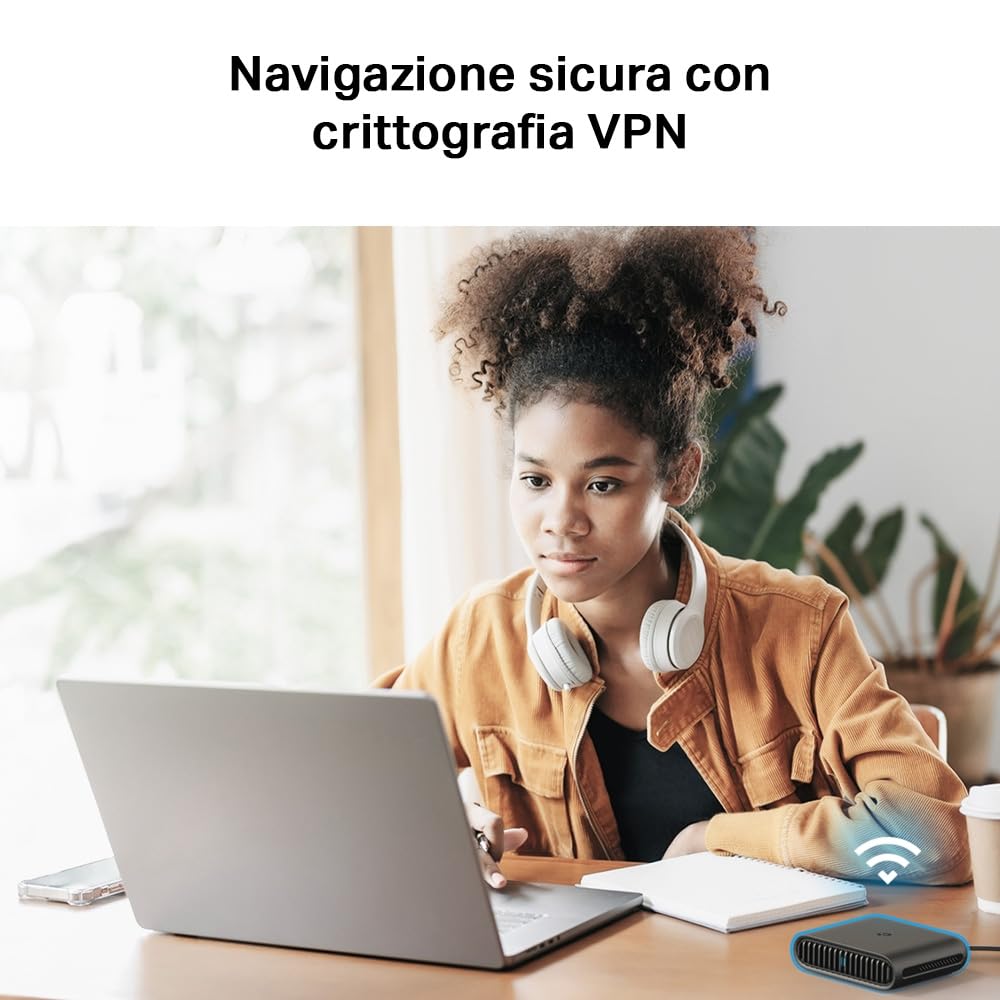 TP-Link TL-WR1502X Router WiFi Portatile, AX1500Mbps DualBand, Pocket WiFi 6 per casa e viaggio, 2 Porte Gigabit, VPN e WireGuard, Type-C, Multimodi(Modem USB 4G/Hotspot/AP/Range Extender/Client Mode)