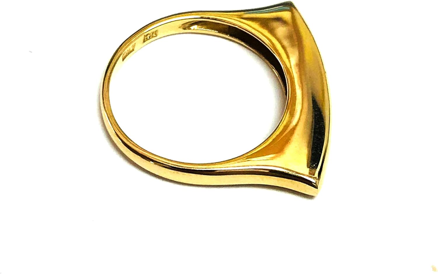 14k Yellow Gold Square Bar Ring, Size 7 - Image 3