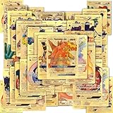 Gold Cards Packs Collectible Card Games Deck Box Gold Foil Card Rare Golden Cards for Fans Collectors Gifts No Duplicates （55 PCS ）