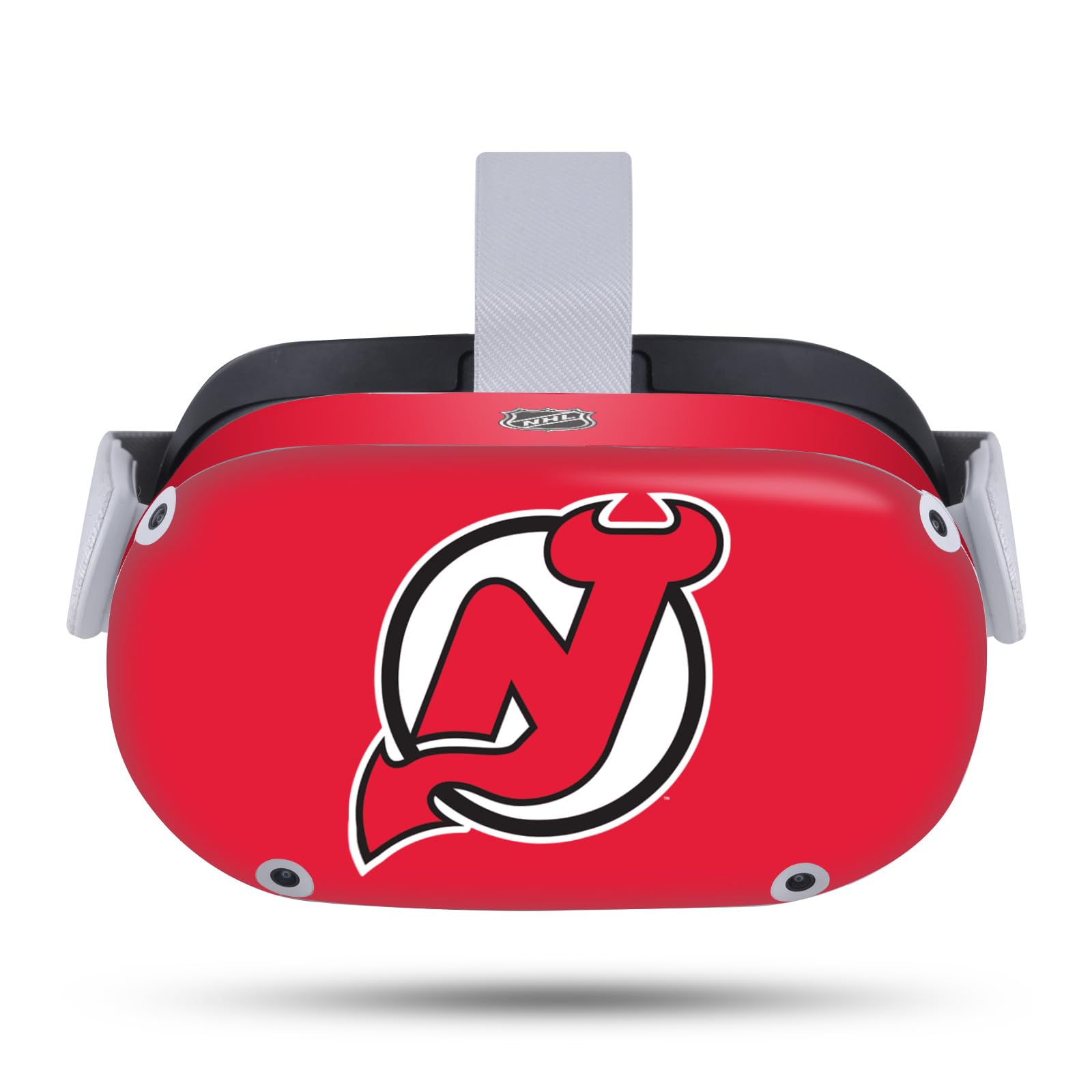 Head Case Designs Officially Licensed NHL Plain New Jersey Devils Vinyl Sticker Skin Decal Cover Compatible with Meta Quest 2