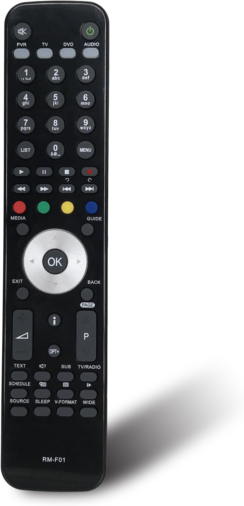 Replacement Remote Control RM-F01 for RM-F04 RM-E06 Humax Foxsat-HDR HDR-FOX-T2 HDR-500GB HDR-1TB HDR-320GB HD-FOX-T2 Freesat Recorder