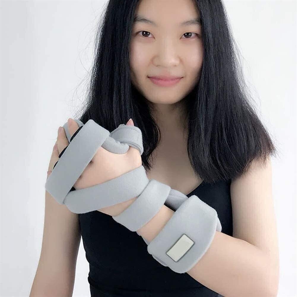 Stroke Hand Brace, Ruhen Handschienen Einstellbare Positionierung Brace Finger Orthesen for Schmerzen Tendinitis Verstauchung Knochenbruch Arthritis Luxation Handgelenkstütze mit Daumen Spica