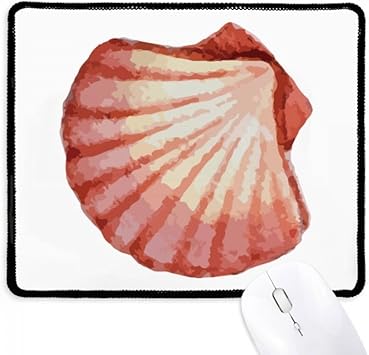 Amazon Co Jp ホタテ貝 海洋生物 赤いイラスト マウスパッド ステッチエッジ マット ゴム製ゲームパッド パソコン 周辺機器