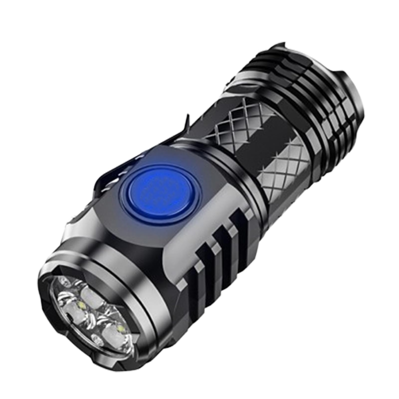 Three-Eyed Monster Mini Flashlight, German Three-Eyed Monster Mini Flash Super Power Flashlight, Slim Portable Pocket Compact Torch with Clip
