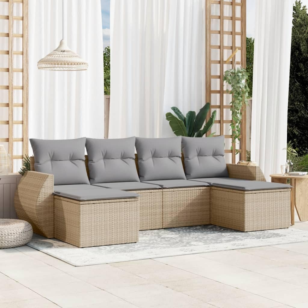 Ratán sintético resistente a la intemperie para terraza juego de sofás