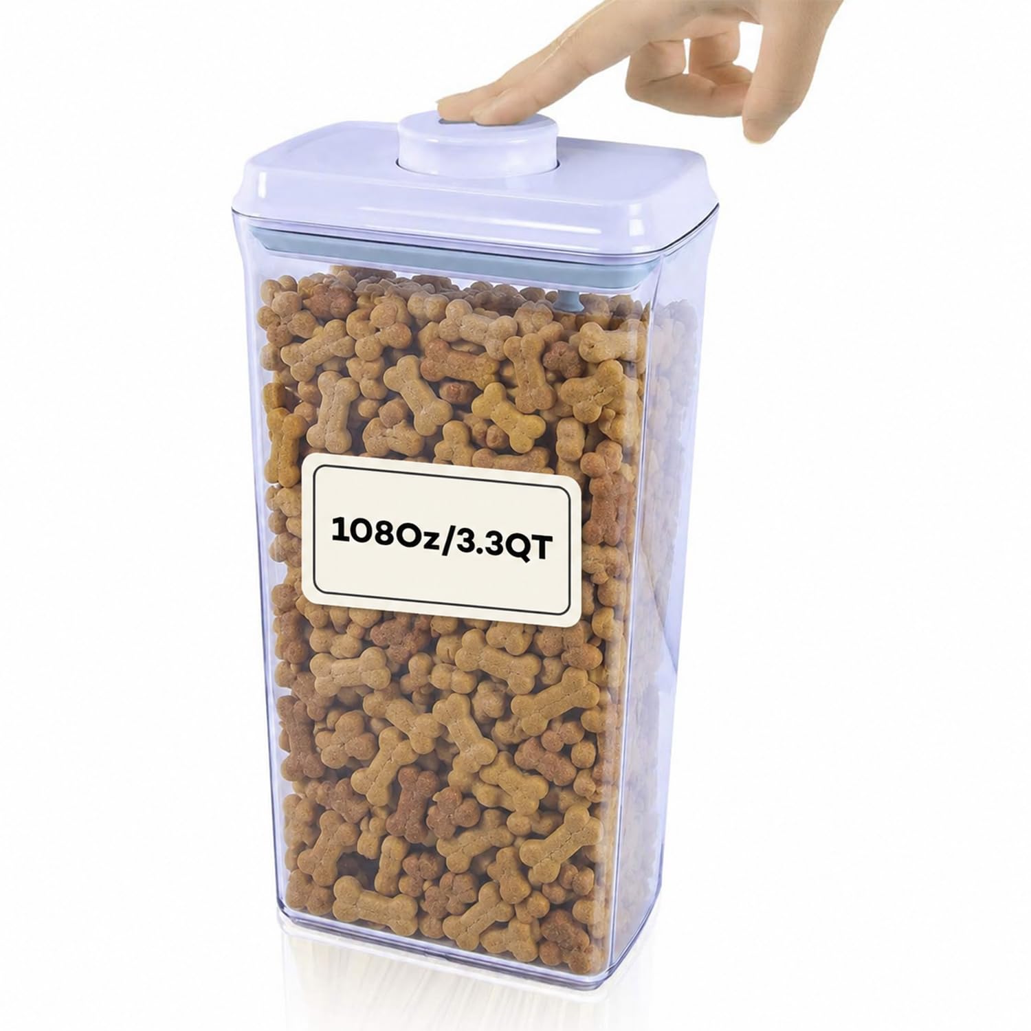 Ichewie 1-Pack: 3200Ml - Spaghetti/Cereal - Boptop (1Pc - Spaghetti/Cereal) Airtight Food Storage Container – Mechanical Silicone Seal Canister - Bpa-Free - 3200Ml