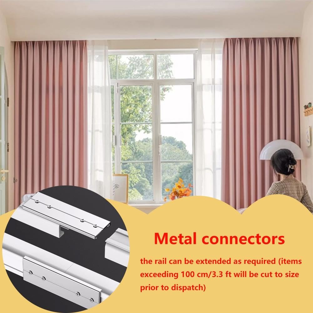 Rail À Rideaux en Aluminium pour de Plafond et Mural