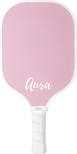 Cute Pink Pickleball Paddle Fiberglass Surface Pickleball Racket with Comfort Cushion Grip Single Racket, Set of 2 Pink Pickleball Paddle, 2 Rosado de PiQle