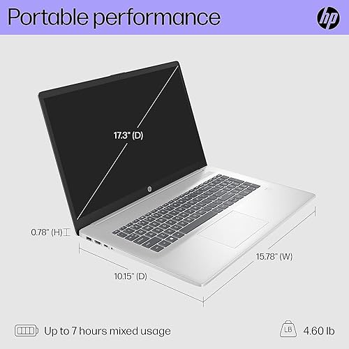 Miniatura 9 de HP Portátil empresarial insignia 17.3 HD+, Intel i5-1235U de 10 núcleos (Beat i7-1165G7, hasta 4.4 GHz), 16 GB de RAM, 1 TB NVMe SSD, gráficos Iris