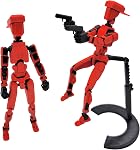 Assemblé T13 Figure d'action avec support, 3D Imprimé Dummy 13 Figure d'action assemblée, Robot entièrement articulé, facile 13 Figure d'action, Accessoires inclus, Arrêt de mouvement Animation, Cadeau
