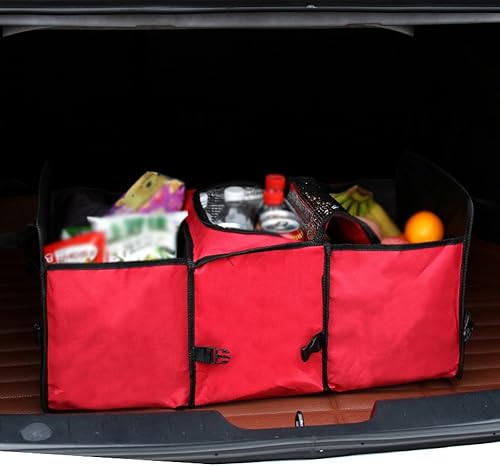 Miniatura 8 de Bolsa de almacenamiento para maletero de automóvil, organizador de maletero de tela Oxford con aislamiento, portátil, bolsa plegable, perfecta para