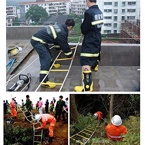 Scala di Emergenza, Scala in Corda ignifuga da 18 Metri, evacuazione sicura, può Essere appesa a Una Finestra, Scala Domestica da 59,1 Piedi.