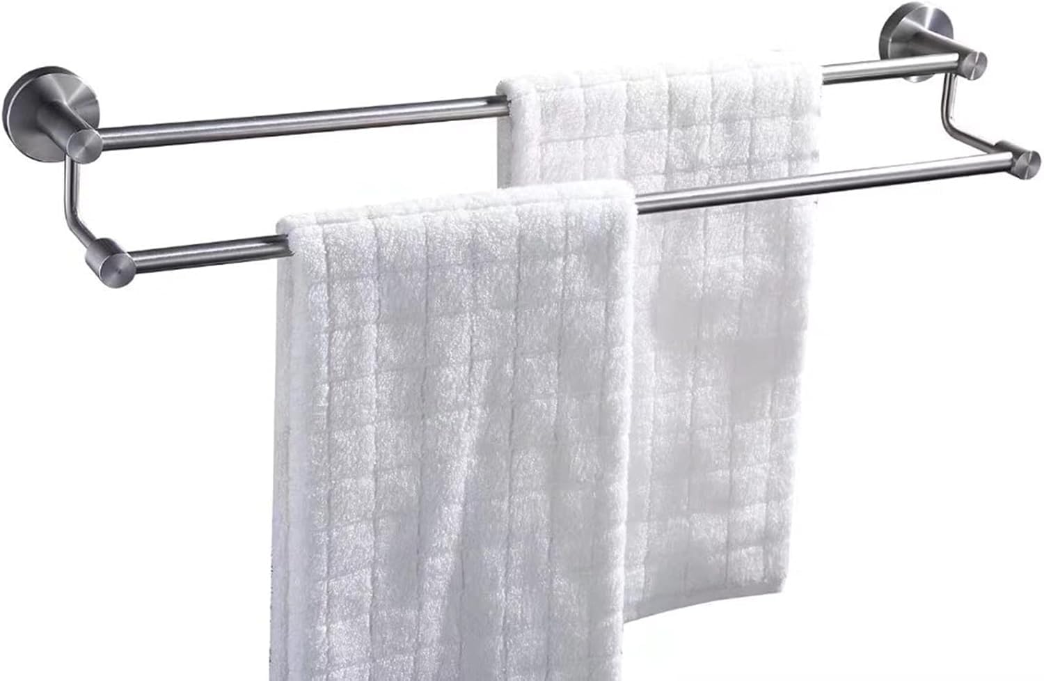 Porte-serviettes mural extensible double barre pour optimiser la salle de bain