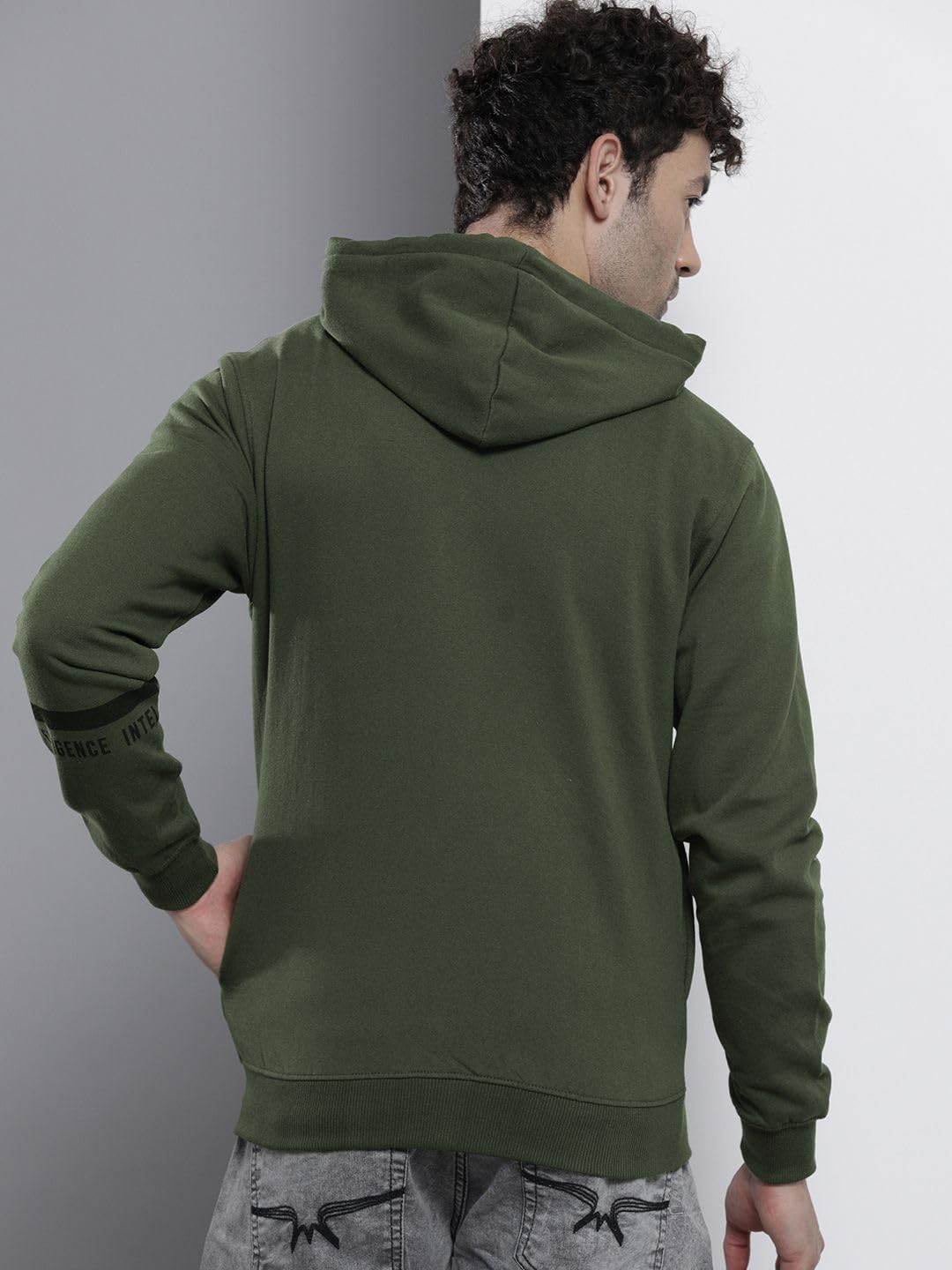 The Indian Garage Co Męska bluza z kapturem, normalne dopasowanie, kolorowa, otwarta z przodu