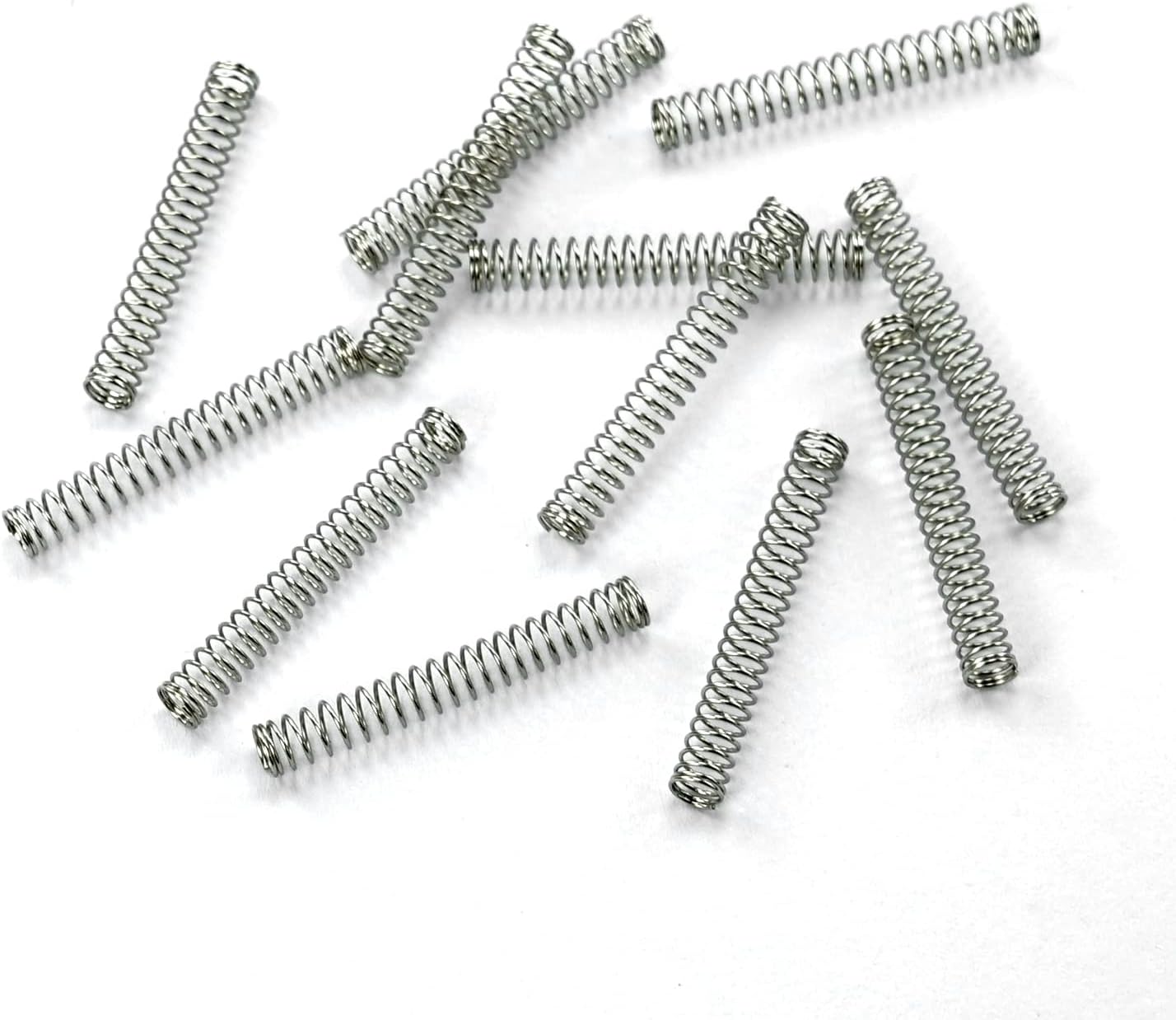 TORMEN Compression Spring, Stainless Steel Extension Spring for Shop and Home Repairs, 3mm OD, 0.5mm Wire Size, 25mm Free Length (Silver, 10Pcs)