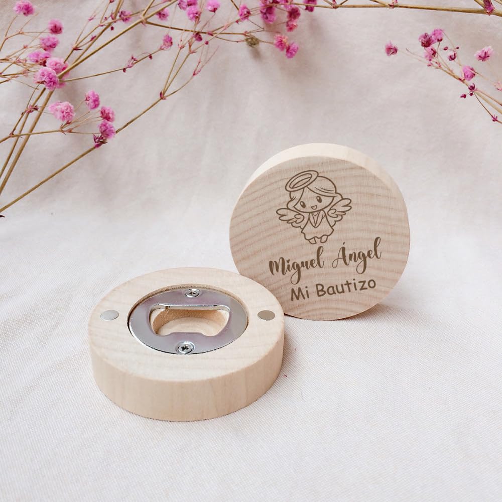 Baptême bébé personnalisé cadeau célébration ouvre-bouteille fille