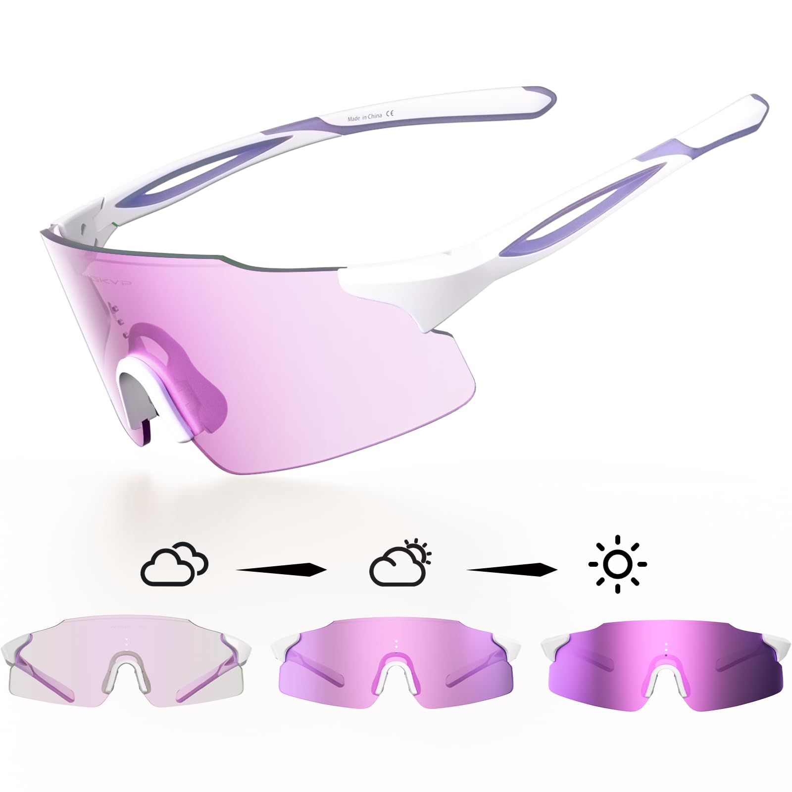 WGKVP Photochromic Sports Glasses