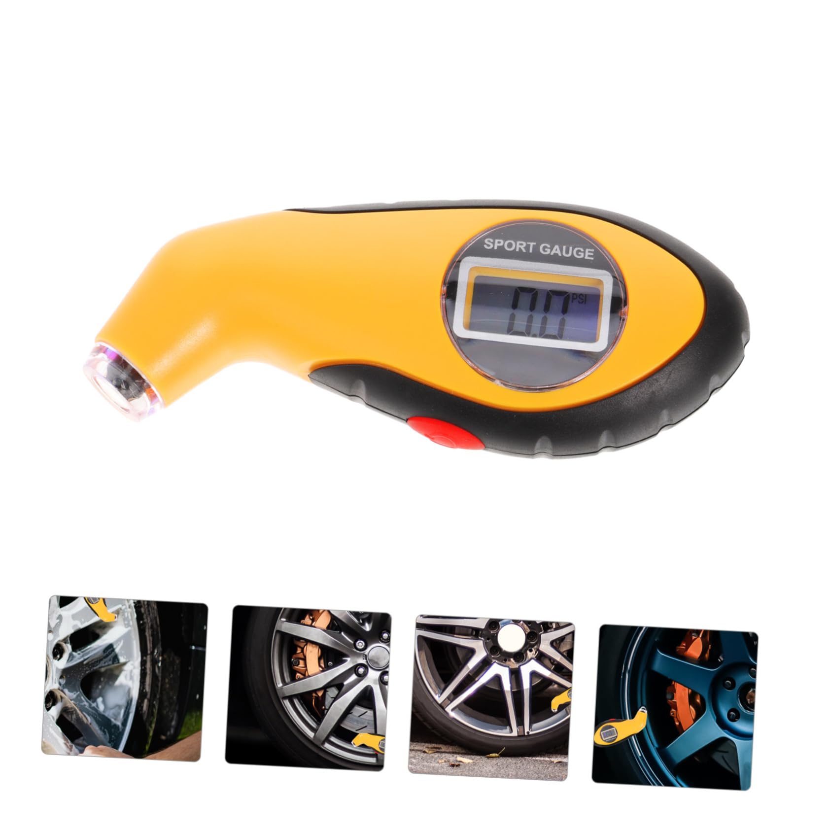 SOLUSTRE 5pezzi Misuratore Digitale Di Pressione Pneumatici Con Display Lcd Tester Di Pressione Per Auto e Strumento Portatile Per Controllo Pneumatici Design Leggero e Resistente Per Uso
