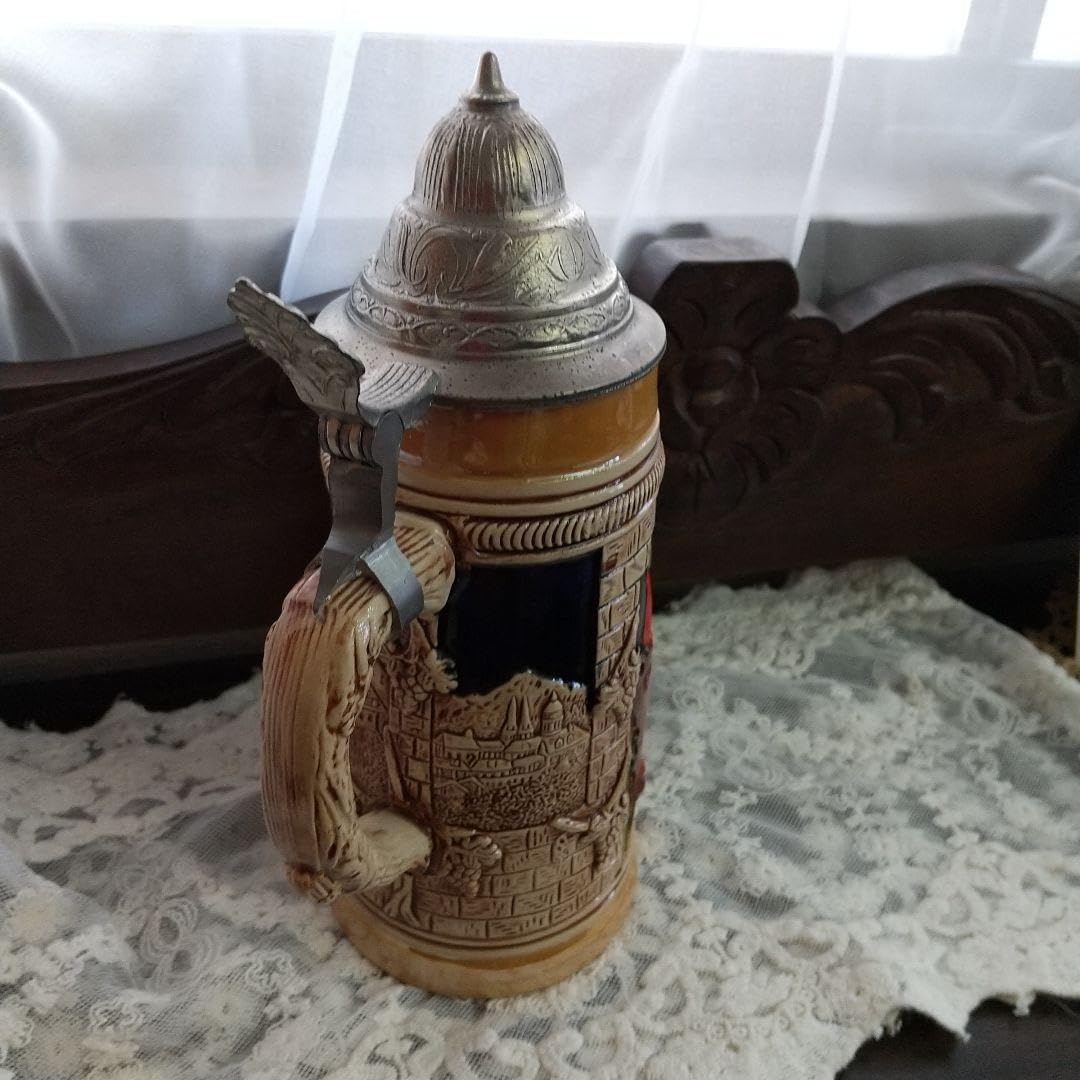 Amazon.co.jp: ドイツ製 ビールジョッキ ビアマグ 蓋付き アンティーク