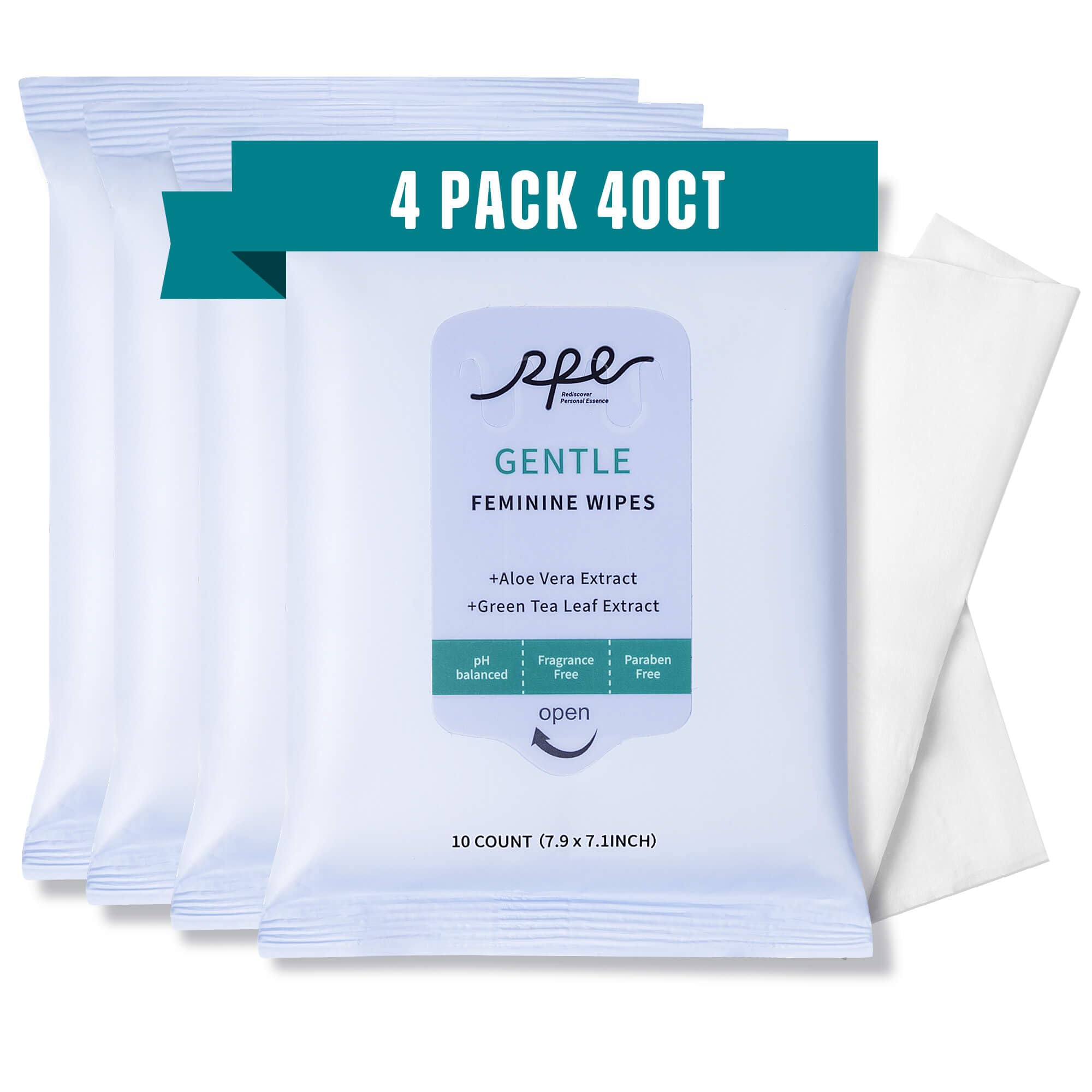 Large Feminine Wipes for Women pH Balanced Soft Gentle Soothing Unscented Flushable Personal Hygiene Wipes for Intimate Period