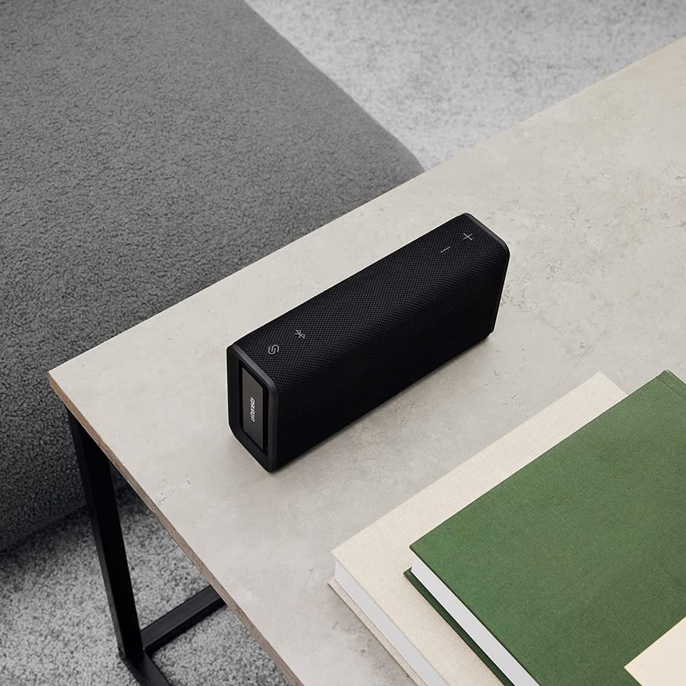 Urbanista Brisbane Plus głośnik Bluetooth 5.3, przenośny głośnik bezprzewodowy z drugim systemem parowania do odtwarzania stereo, czas odtwarzania 60 h, wodoodporność IPX5, ładowanie USB C, czarny