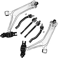 Vista 284 de Detroit Axle - Kit de suspensión delantera RWD para Chrysler 300 Dodge Challenger Charger Magnum, brazos de control superior con barras
