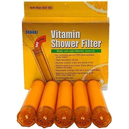 Shower Head Filter For Hard Water – Vitamin C Cartridge, Removes Chlorine & Fluoride, Improves Skin & Hair